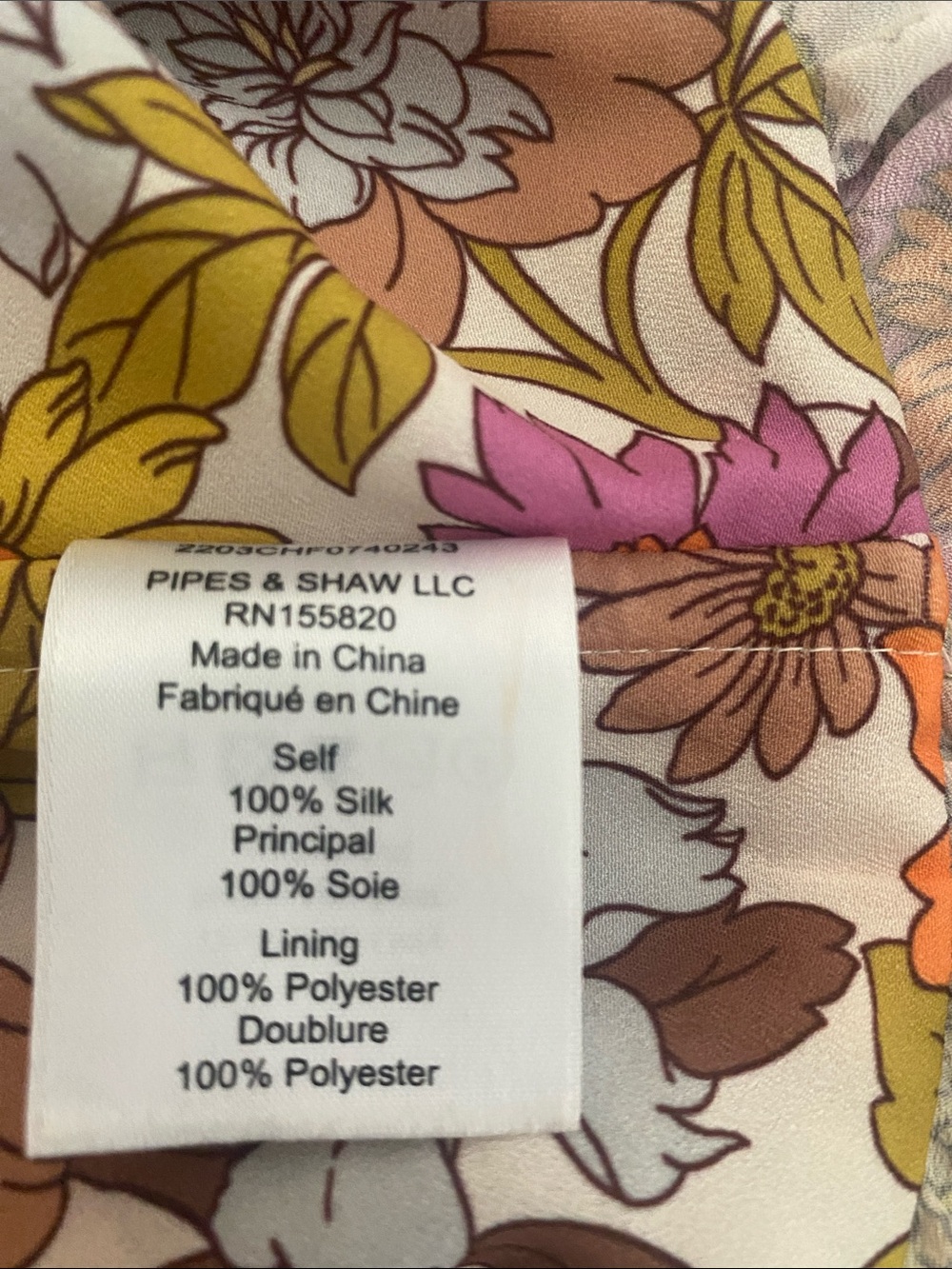 Veronica Beard Silk Kailani Garden Floral Top Stone Multi Sz 2 - Picture 7 of 11